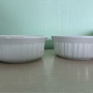 Corningware French White Ceramic Ramekins 16 Ounces Set of 2